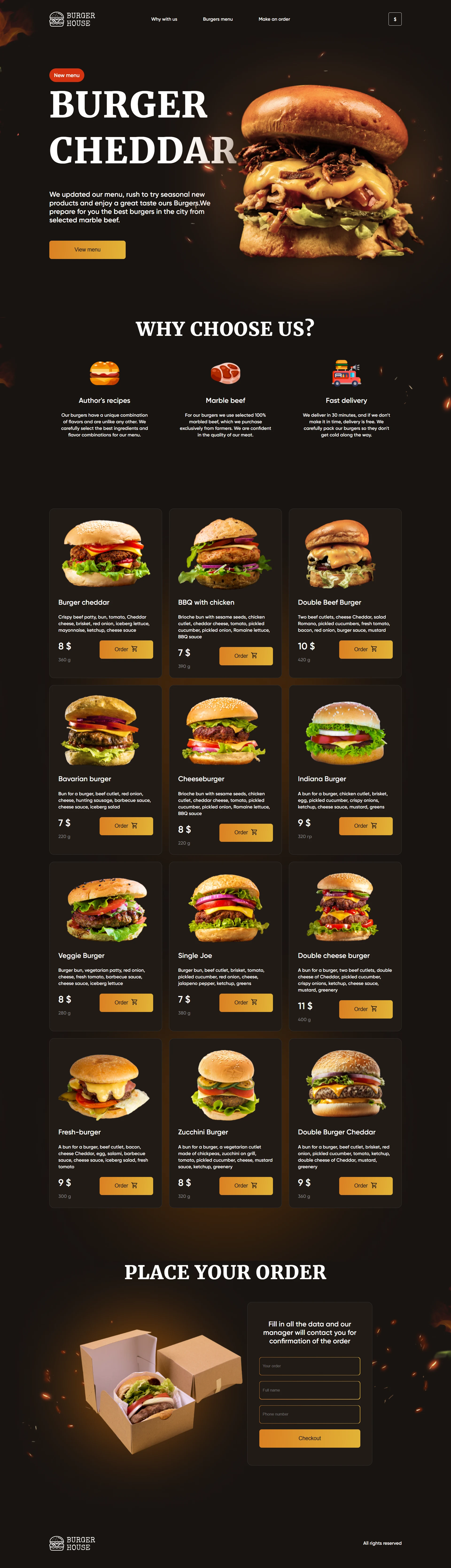 Burger House - Landing Page